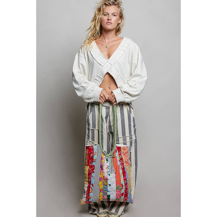 POL Boho Quilted Patchwork Shoulder Bag
