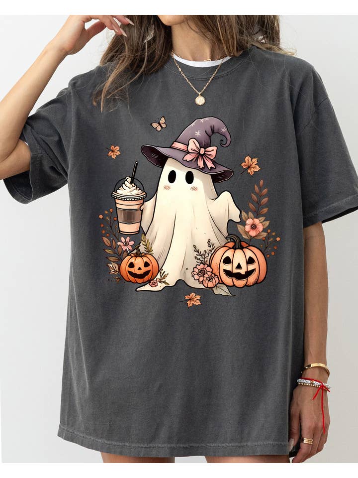 Coffee Ghost Halloween Tee