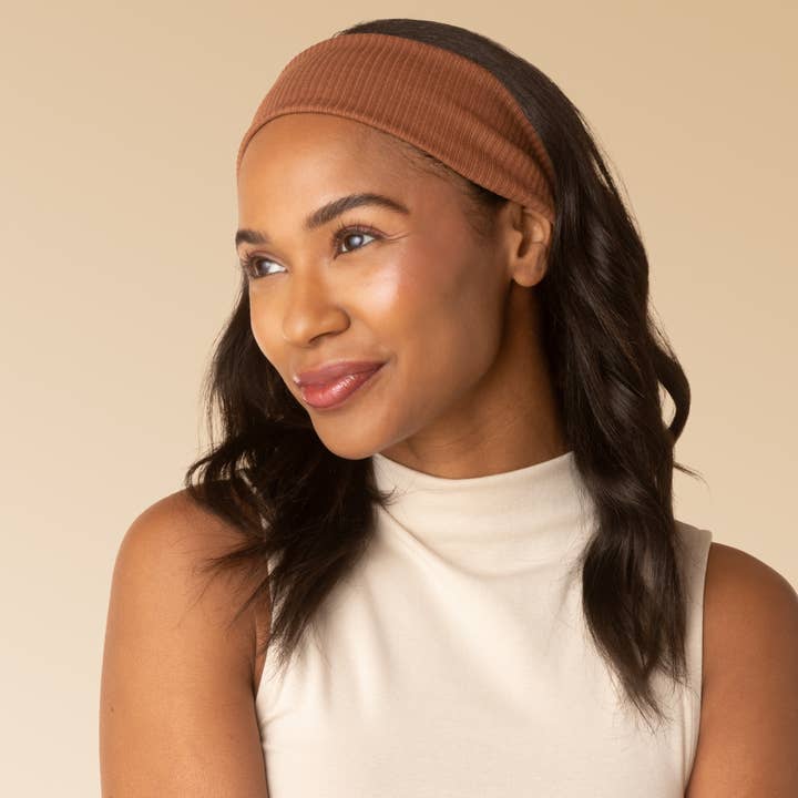 Kitsch Recycled Fabric Ribbed Elastic Headbands