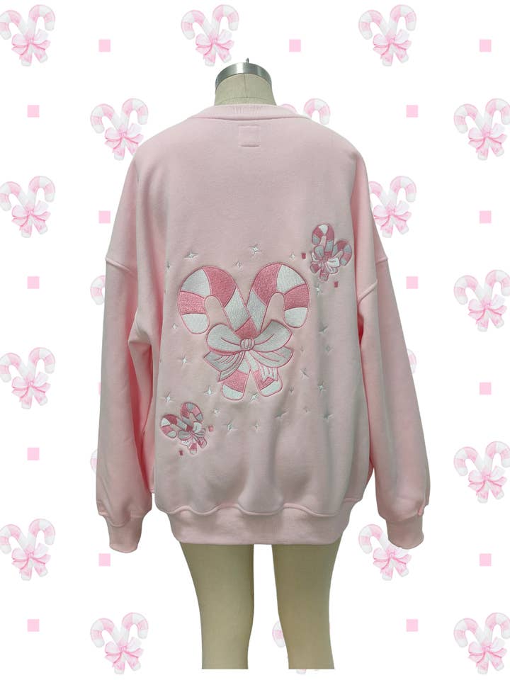 Sunkissed Coconut Candy Cane Wonderland Sweatshirt