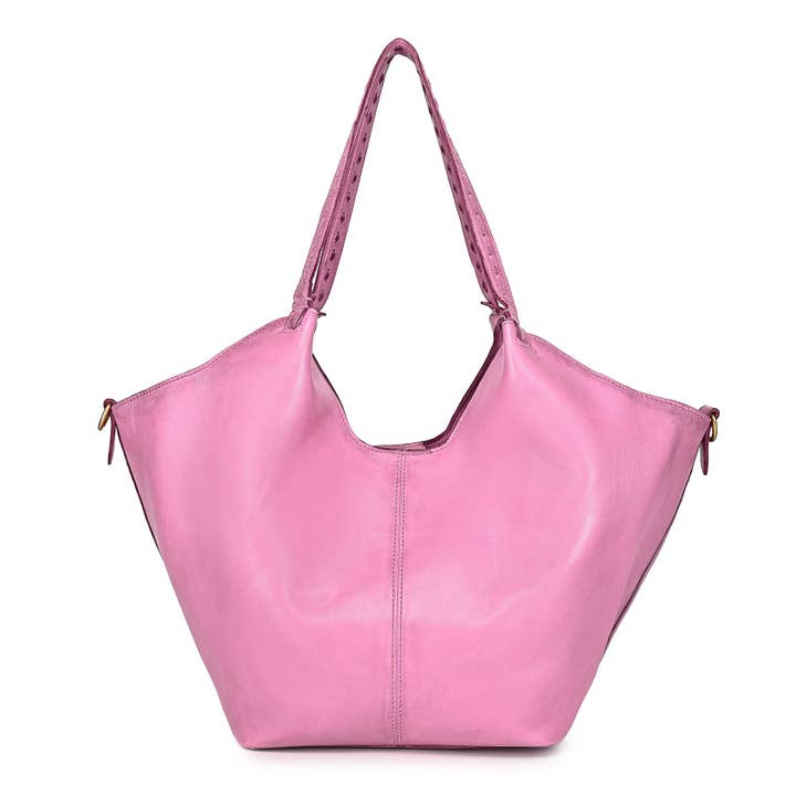 Old Trend Wisteria Small Handwoven Leather Tote