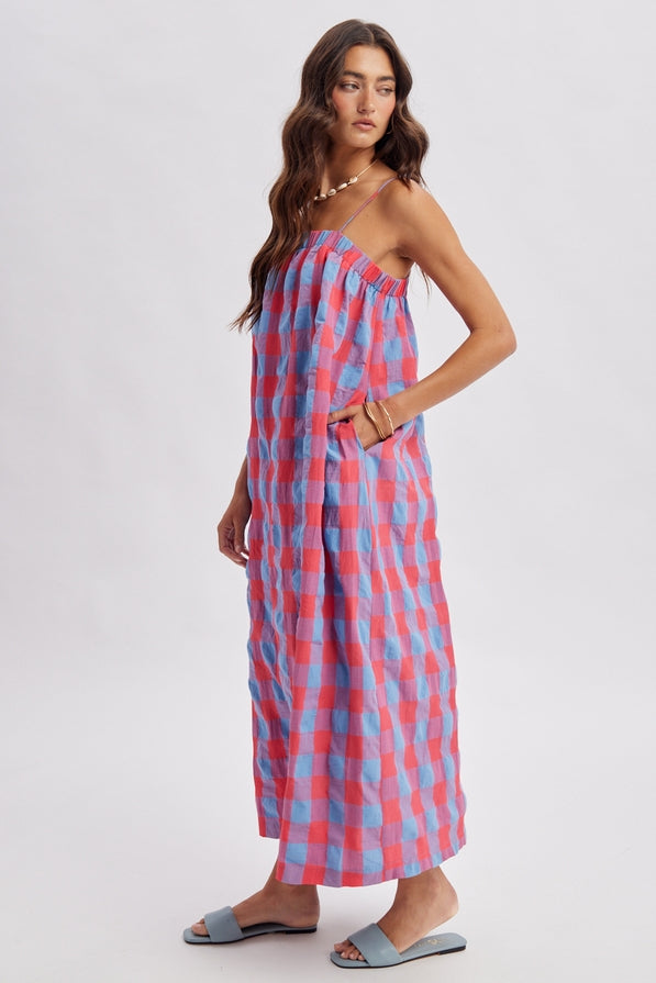 Wishlist Plaid Midi Dress