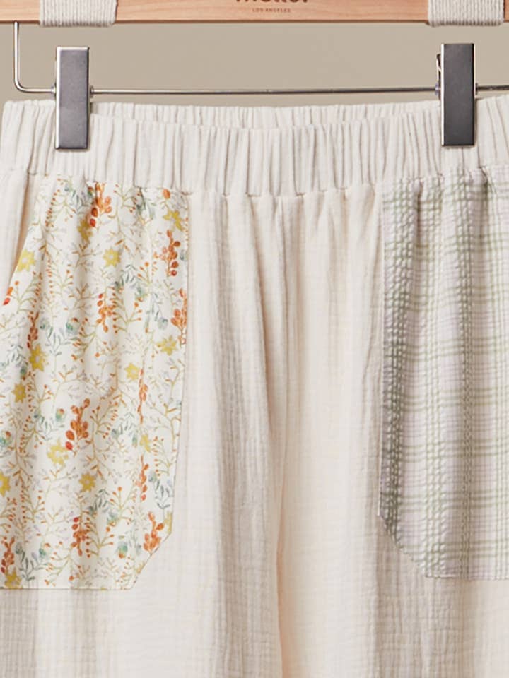 Boho Patchwork Wide Leg Pants