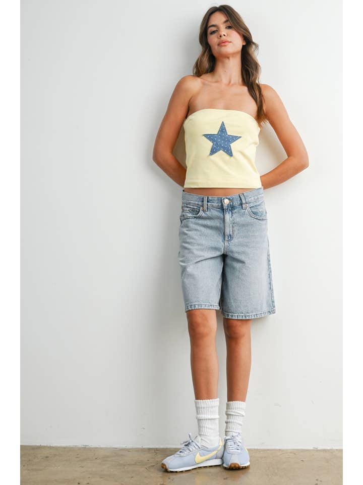 Star Applique Tube Top