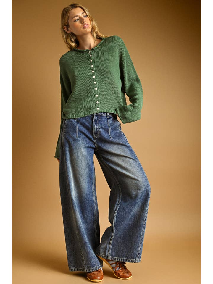 Miou Muse Button Knit Cardigan