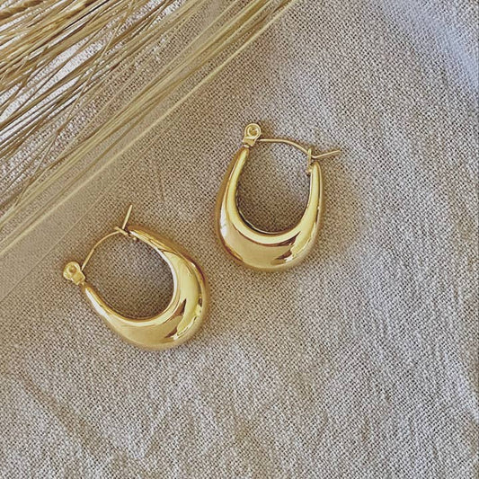 U Shaped Hoop Earrings