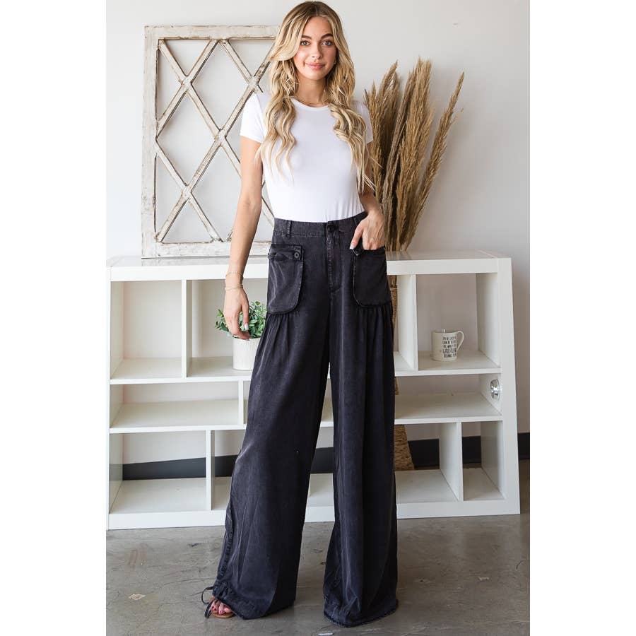 Oli & Hali Washed Wide Leg Pants