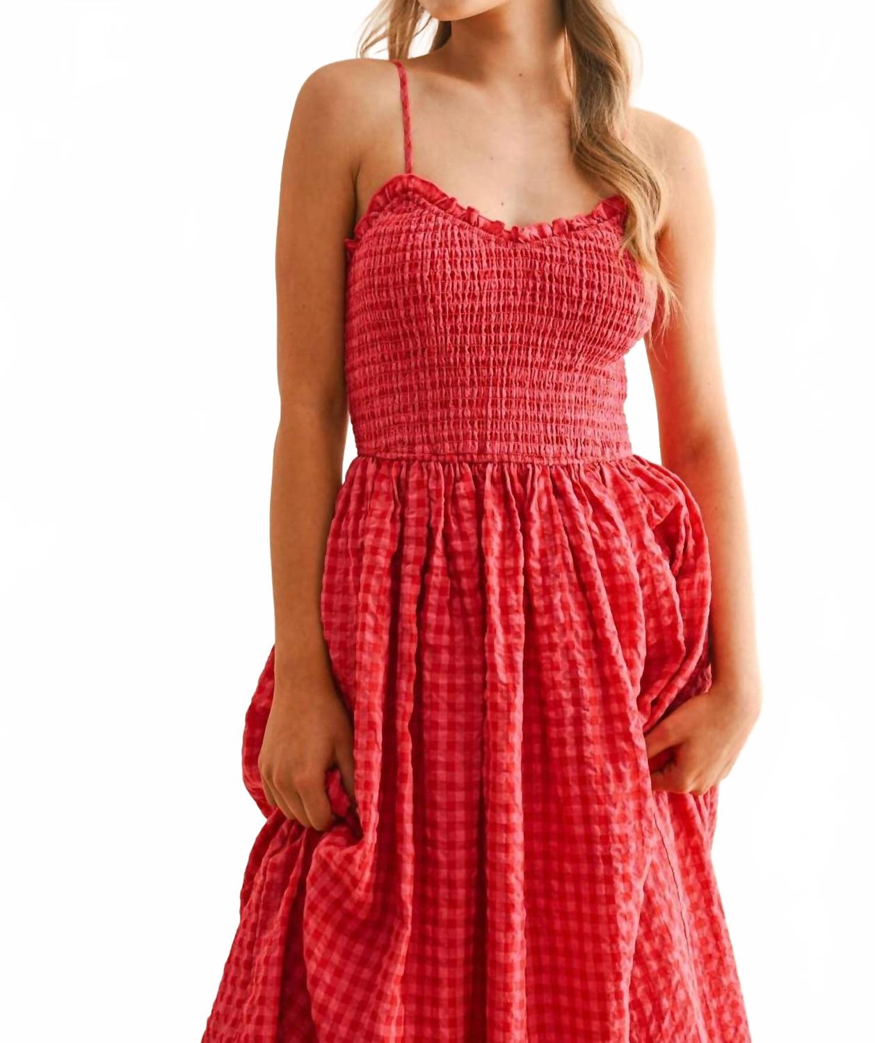Miou Muse Gingham Maxi Dress