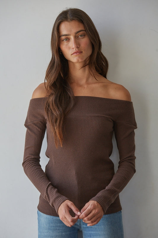 By Together Off Shoulder Longsleeve Top