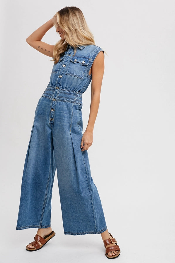 Bluivy Sleeveless Denim Jumpsuit