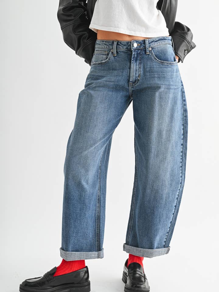 Just USA Slim Cuff Barrel Jeans