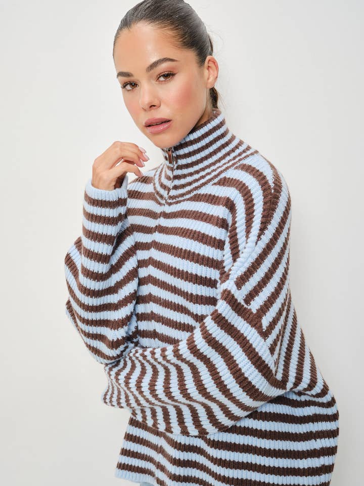 Pretty Garbage Zane Mock Neck Zip Up