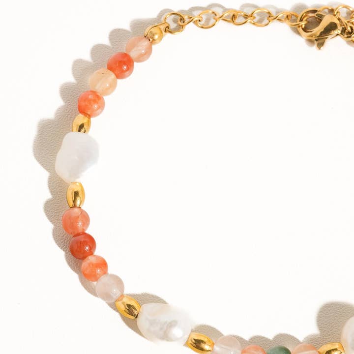 Bohemian Stone & Bead Bracelet