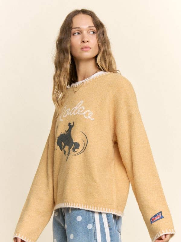 Davi & Dani Rodeo Embroidered Sweater