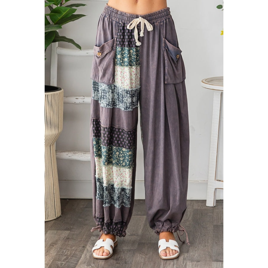 Oli & Hali Mixed Print Wide Leg Pants