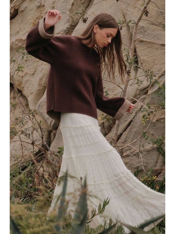 Promesa Contrast Cuff Loose Fit Sweater