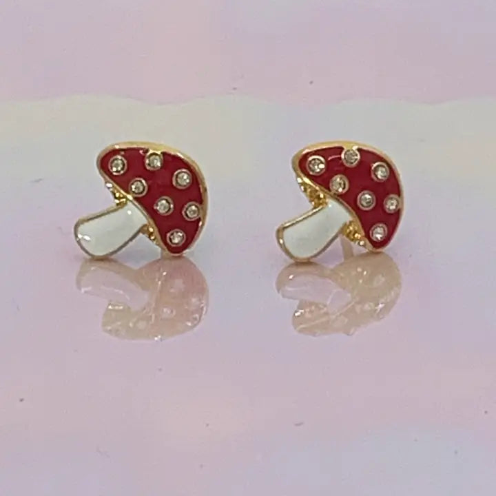 Mushroom Stud Earrings