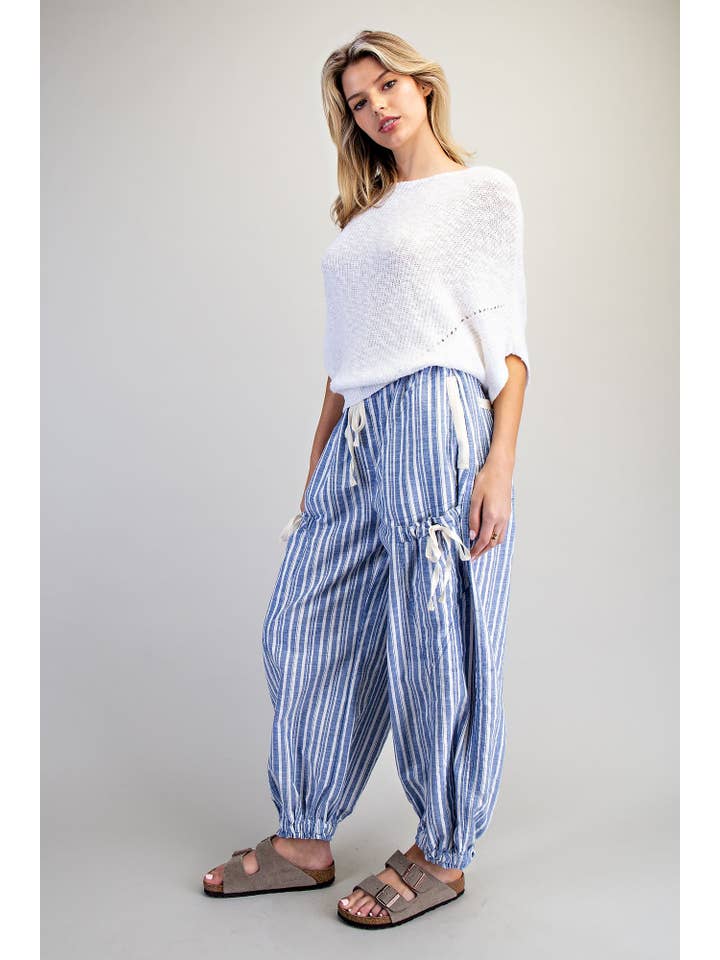 Soft Washed Striped Jogger Pants