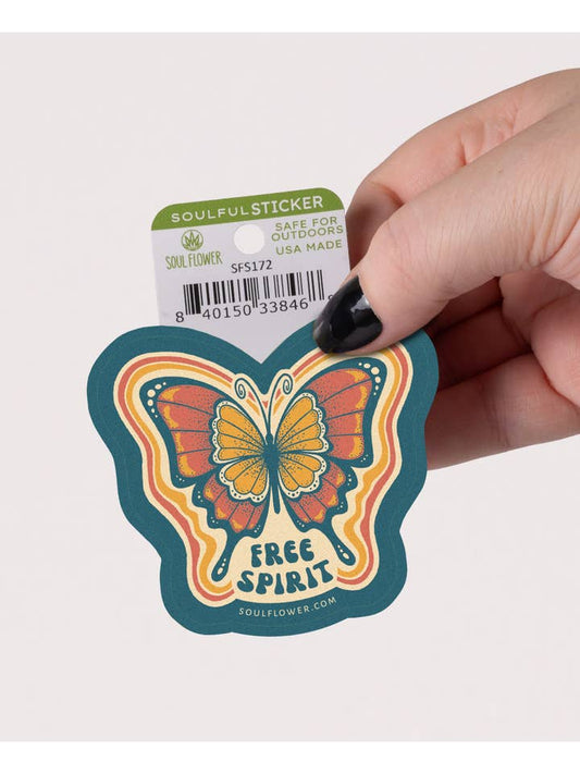 Free Spirit Butterfly Sticker