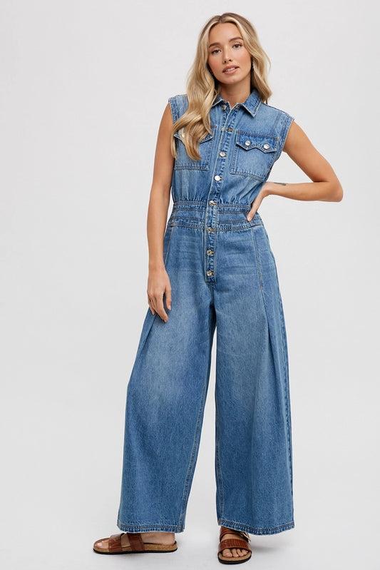 Bluivy Sleeveless Denim Jumpsuit