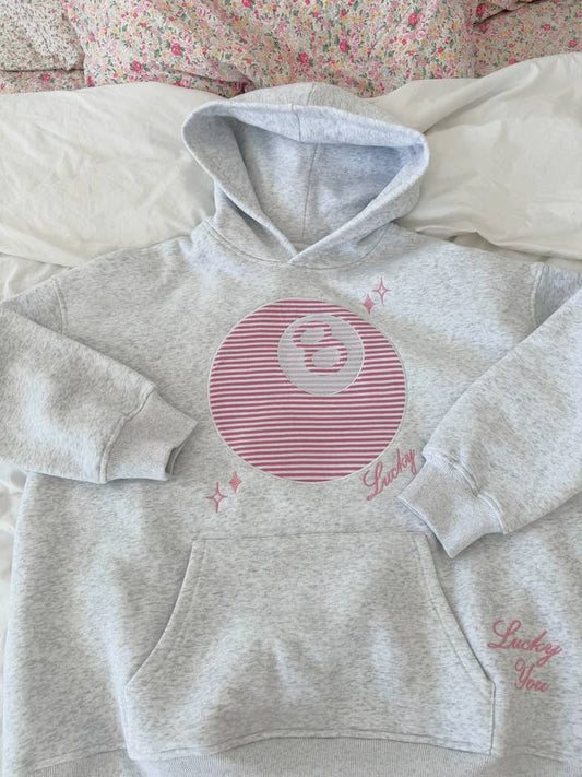 Sunkissed Coconut Lucky You Embroidered Hoodie