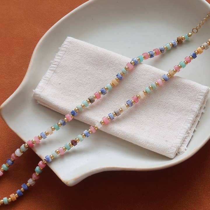 Lyric Faceted Bead Boho Necklace