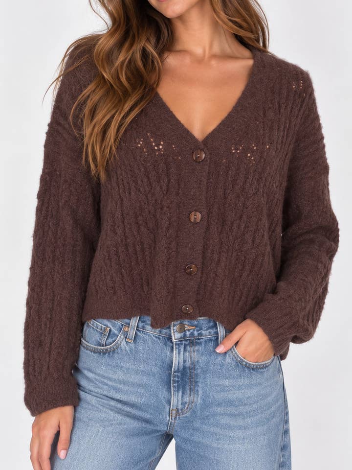 Nectar Clothing Open Knit Cardigan