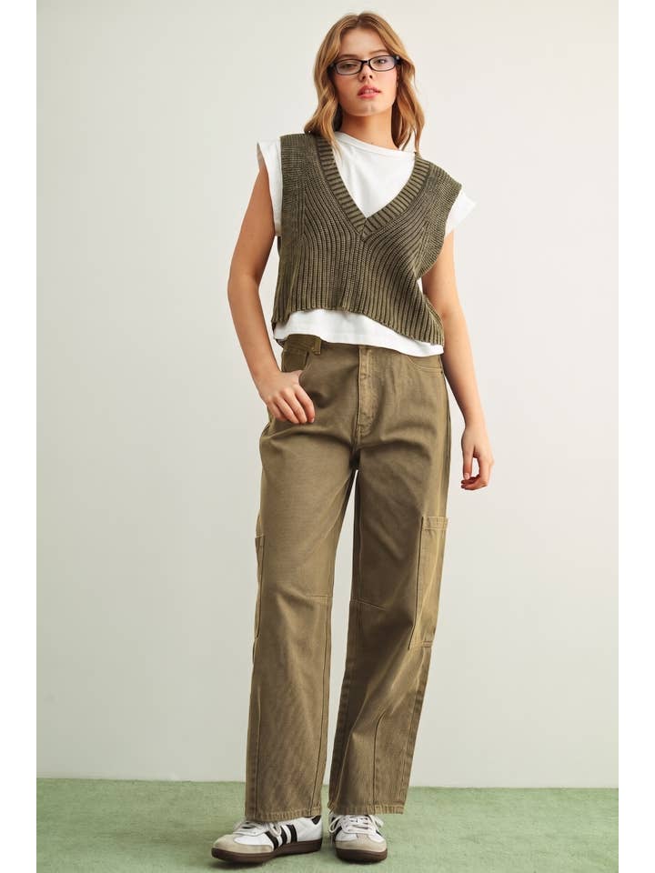 Miou Muse Washed Cargo Pants