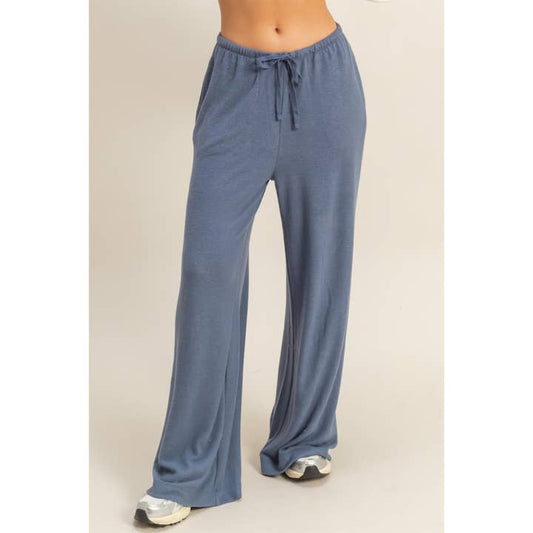 HYFVE Brushed Fabric Wide Leg Pants