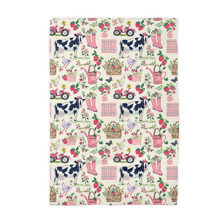 Floral Farm Kitchen Towel