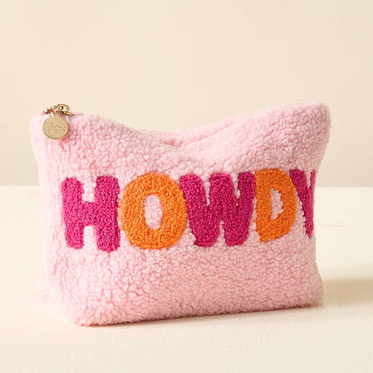 Howdy Pink Teddy Pouch