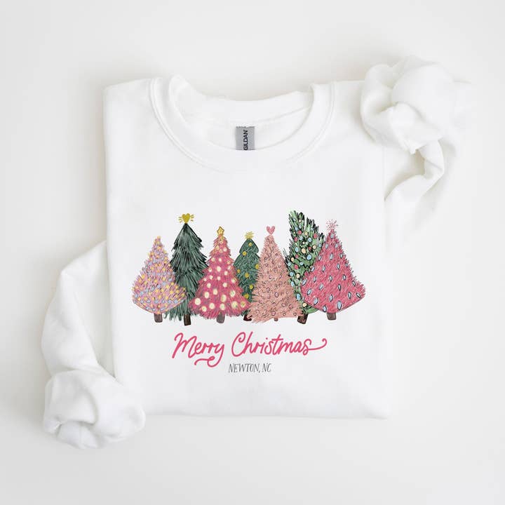 Pink Trees Newton North Carolina Sweatshirt