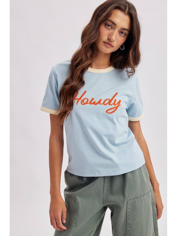 Wishlist Howdy Ringer Tee