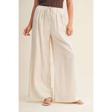Mustard Seed Drawstring Wide Leg Trouser