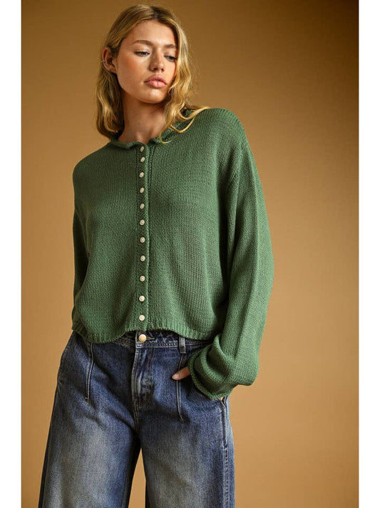 Miou Muse Button Knit Cardigan