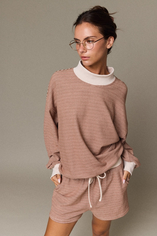 Papermoon Mock Neck Stripe Set