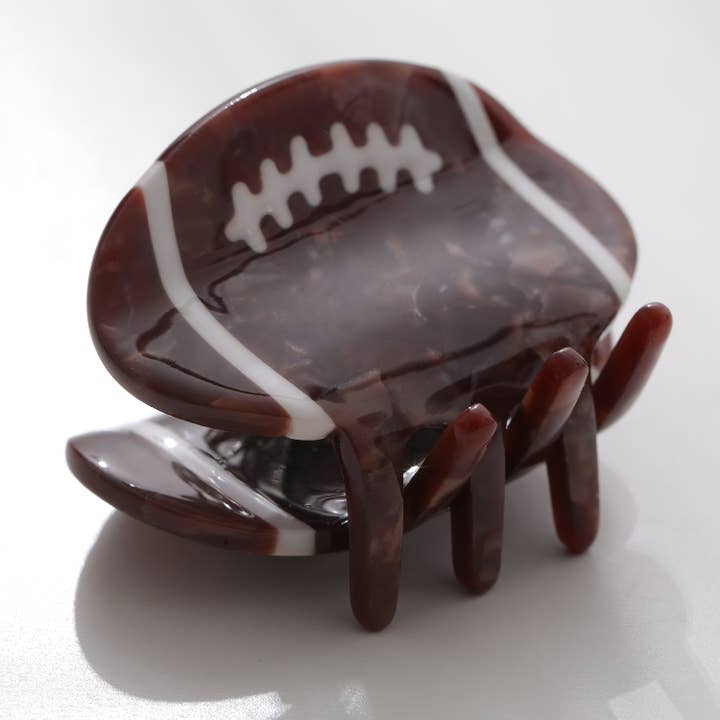 Game Day Mini Football Claw Clip