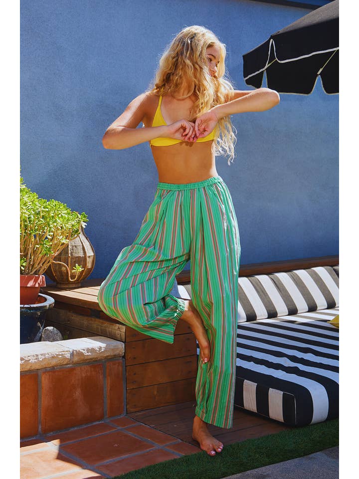 Bucketlist Striped Parachute Pants