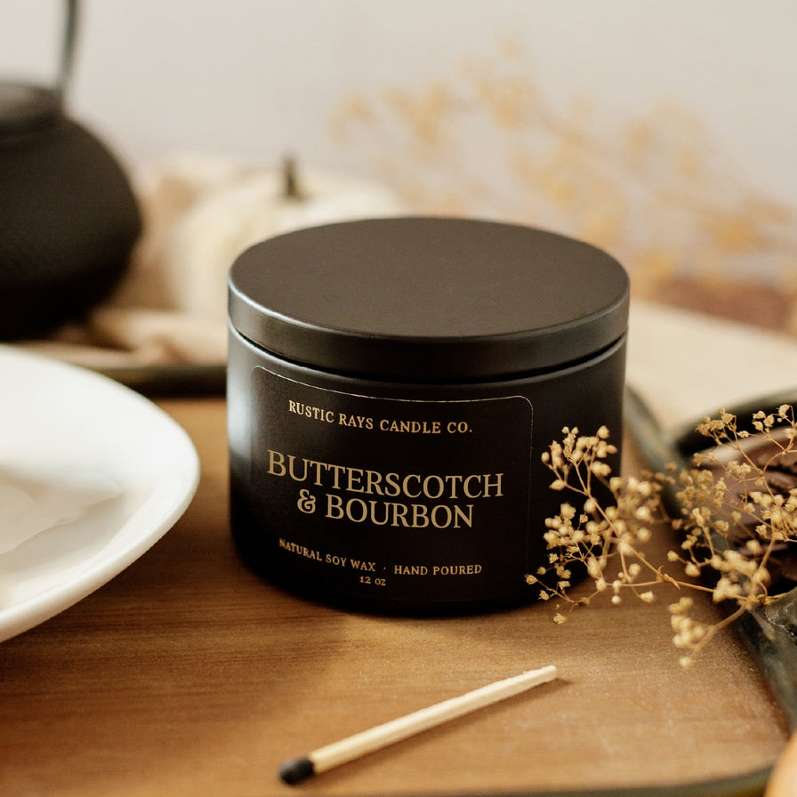 Rustic Rays Butterscotch & Bourbon Soy Candle