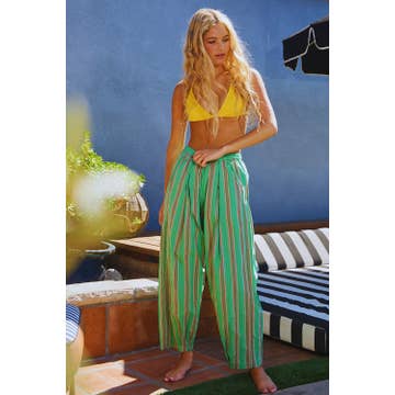Bucketlist Striped Parachute Pants