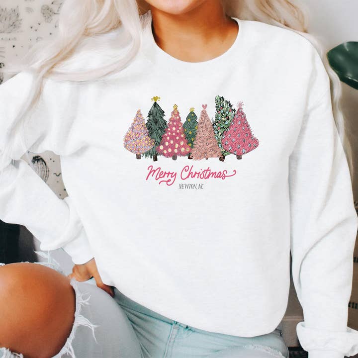 Pink Trees Newton North Carolina Sweatshirt