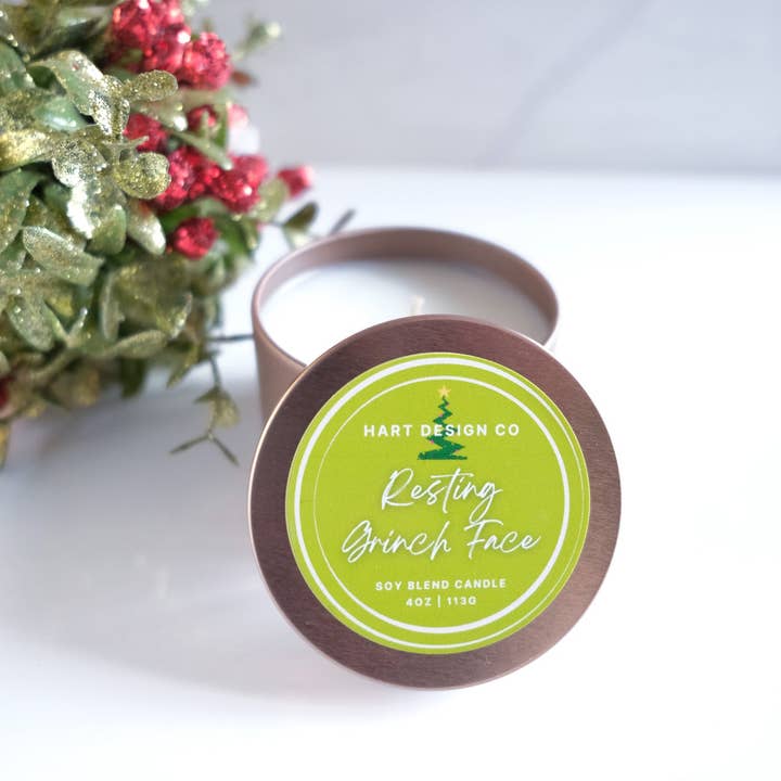 Resting Grinch Face 4oz Candle