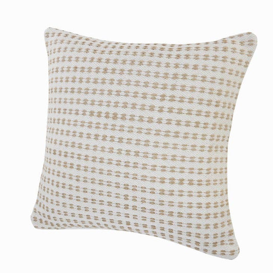 Ivory & Jute Interwoven Throw Pillow