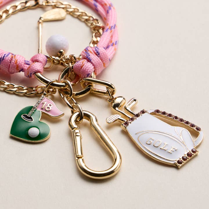 Pink Golf Keychain Wristlet