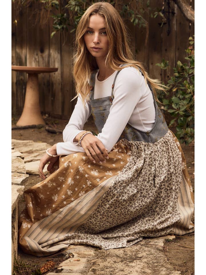 Oddi Floral Overall Maxi Dress