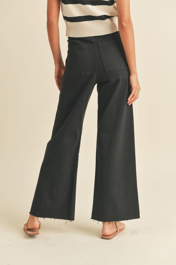 Miou Muse Cotton Stretch Wide Pants