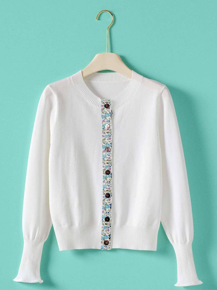 Urban Daizy Floral Button Down Cardigan