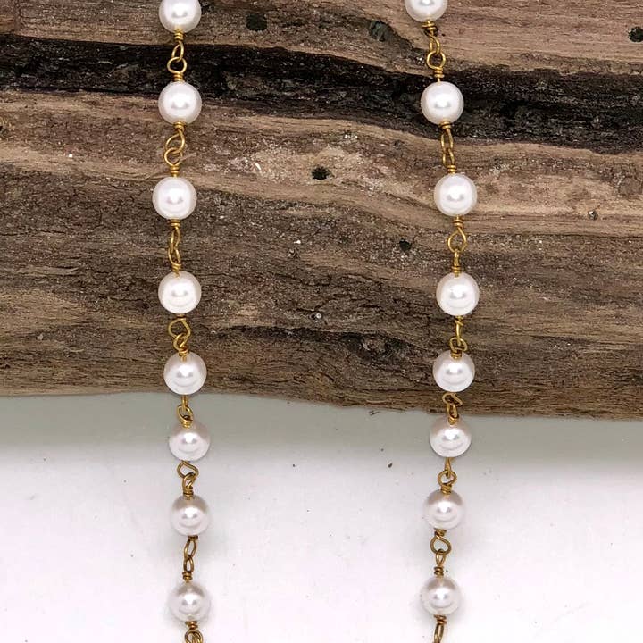 Turquoise Jasper Pearl Chain