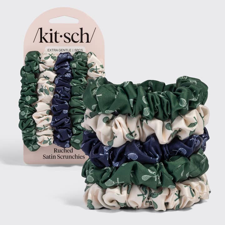 Kitsch Ruched Satin Scrunchies