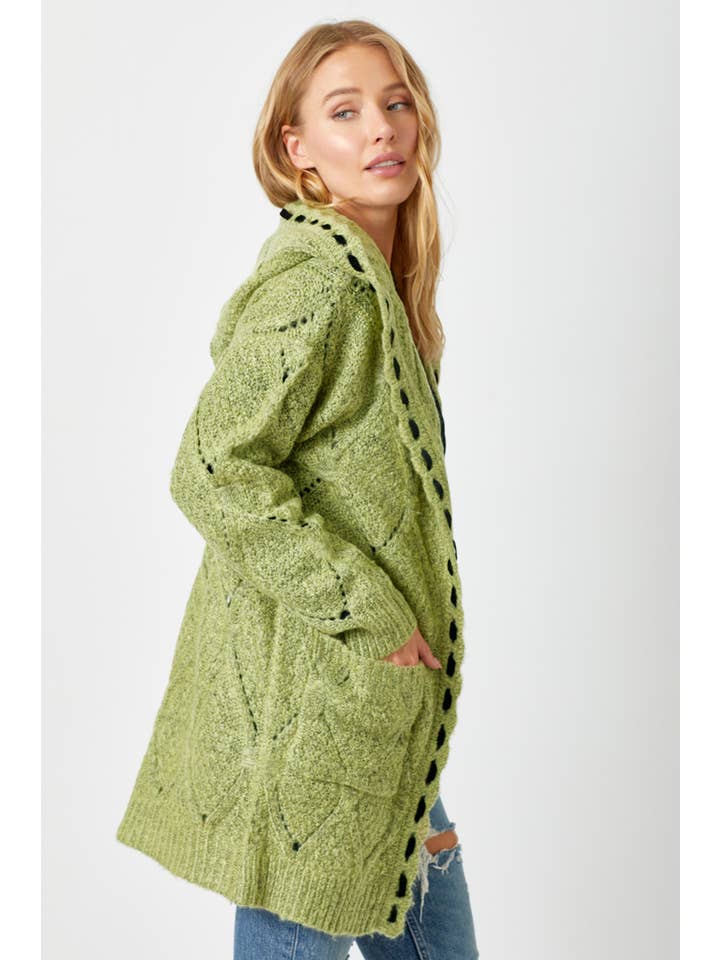 Mystree Open Front Cardigan